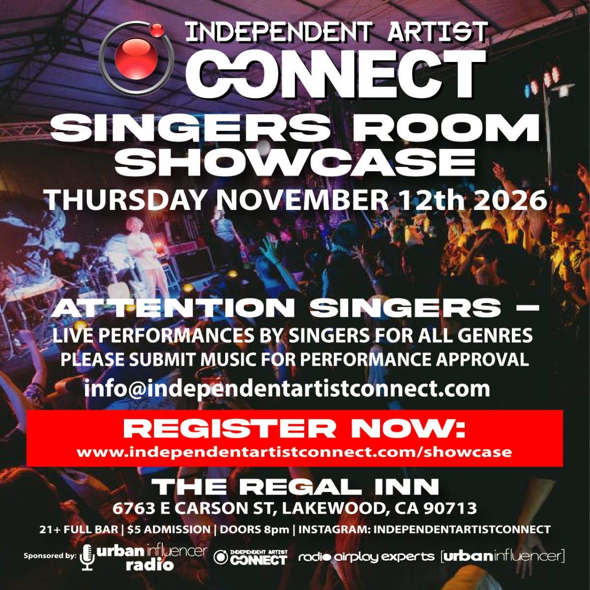 Event: SINGERSROOM SHOWCASE NOV 12TH 2026