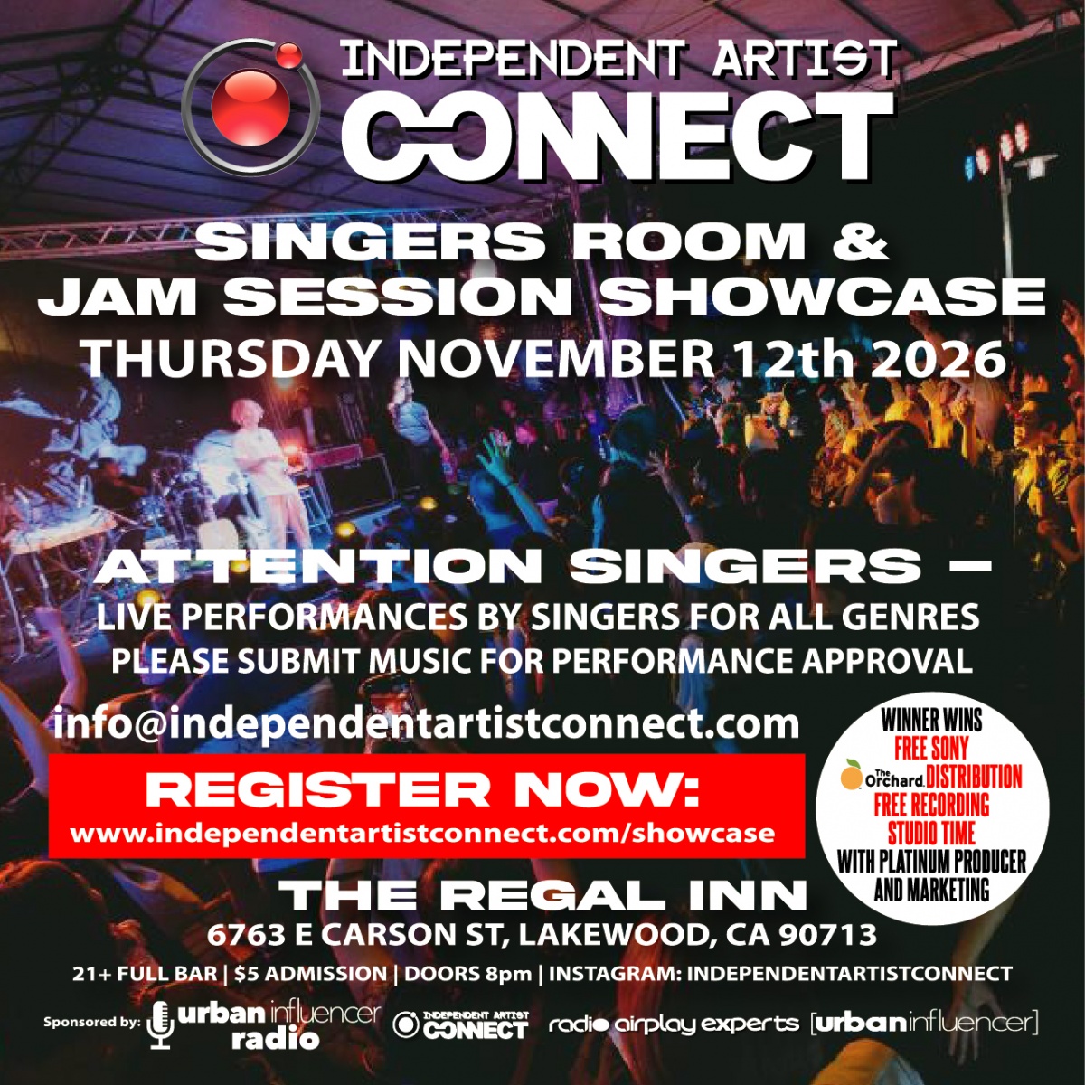 Event: SINGERS ROOM SHOW CASE & JAM SESSION 